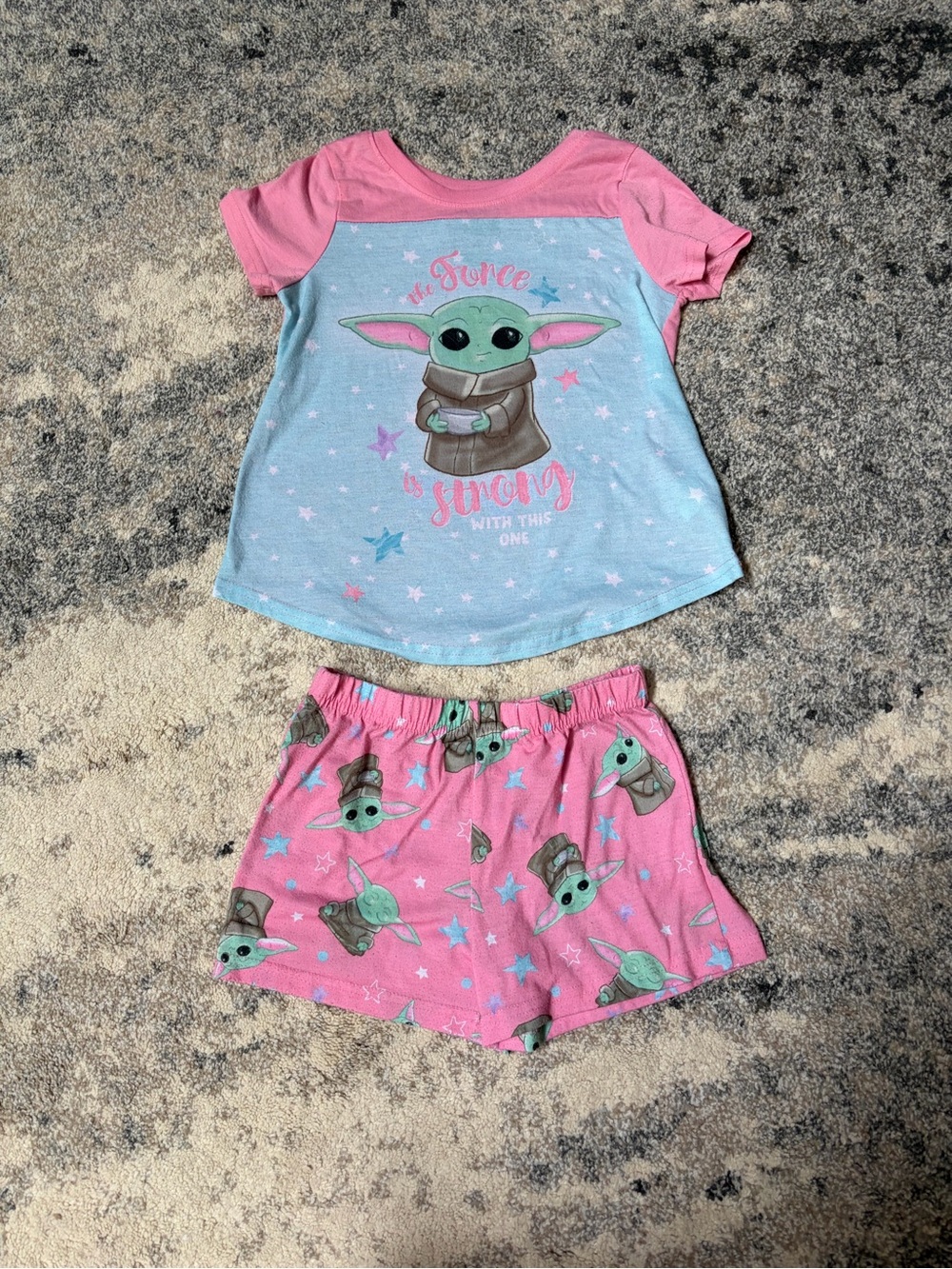 Star Wars Girls Pink Grogu (Baby Yoda) Pajama Set size 8